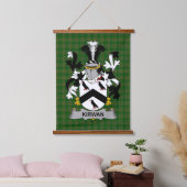 Irisches Kirwan oder O_Kerwin Wappen Familienwappe Wandteppich Mit Holzrahmen (Schlafzimmer)