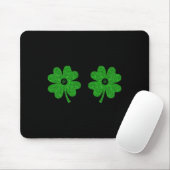 Irisches Kleeblatt Brust Heiliger Lustiger Irische Mousepad (Mit Mouse)