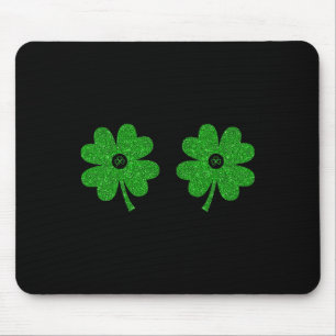 Irisches Kleeblatt Brust Heiliger Lustiger Irische Mousepad