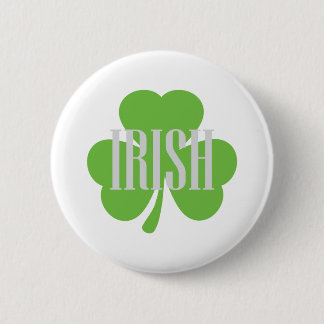 irisches Kleeblatt Button