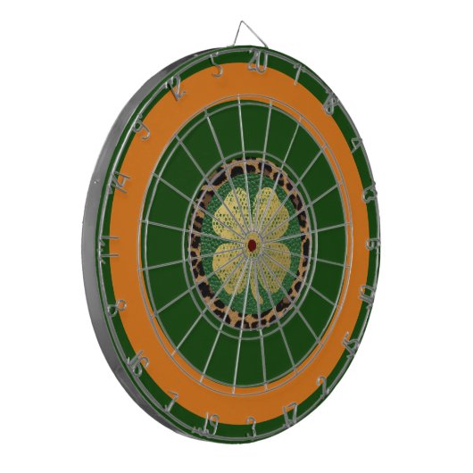 irisches Kleeblatt Dartscheibe (Vorderseite Links)