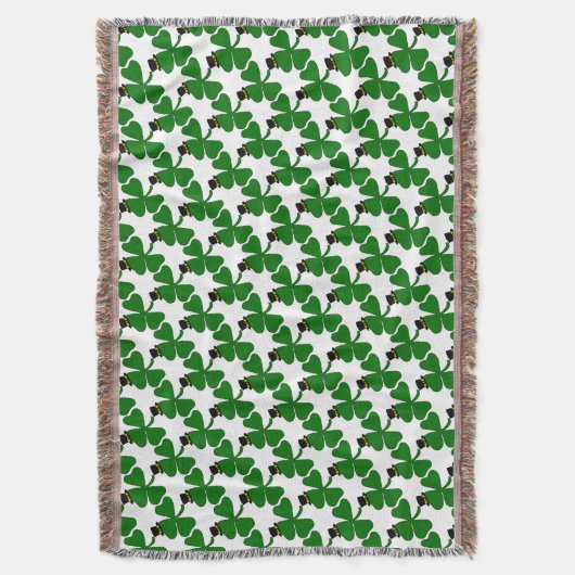 irisches Kleeblatt Decke (Vorderseite Vertikal)