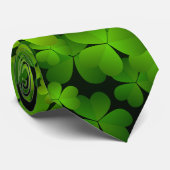 Irisches Kleeblatt Doppelseitige Krawatte (Gerollt)