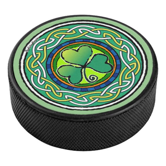 irisches Kleeblatt Eishockey Puck (3/4)