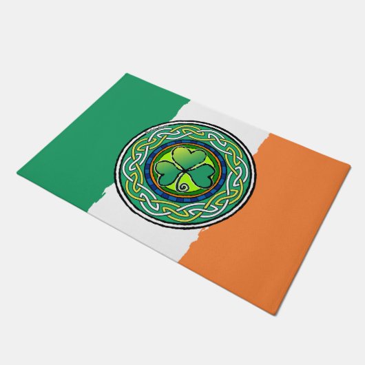 irisches Kleeblatt Fußmatte (Schrägansicht)