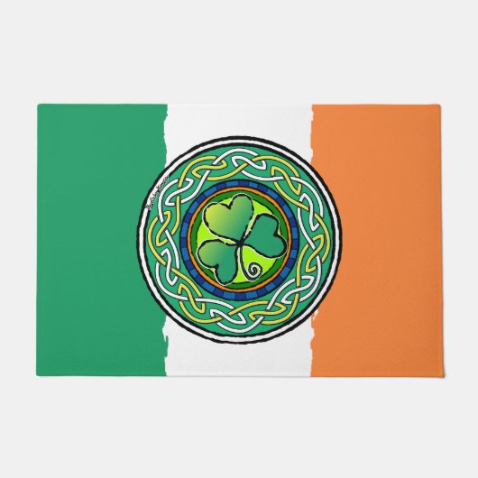 irisches Kleeblatt Fußmatte (Vorderseite)