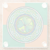 irisches Kleeblatt Glasuntersetzer (Rückseite)