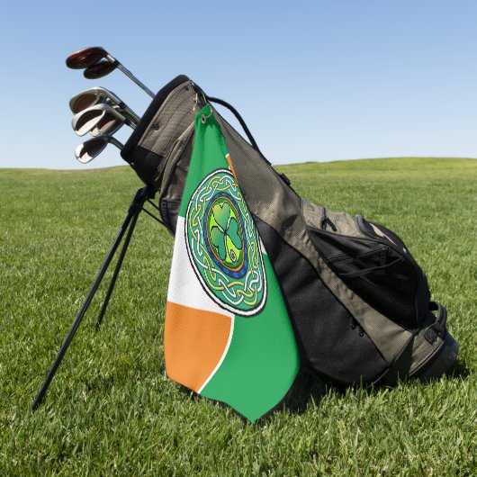 irisches Kleeblatt Golfhandtuch (Gras)