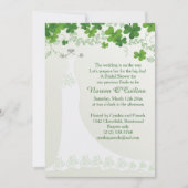 Irisches Kleeblatt, Hochzeitskleid Brautparty Einl Einladung (Vorderseite)