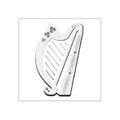 Irisches Kleeblatt, irische Harfe, irisches Klee Gummistempel (Prägung)