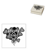 irisches Kleeblatt, irisches keltisches Herz, iris Gummistempel (Stempel)