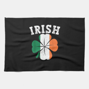 Irisches Kleeblatt Irland Flagge St. Patrick Tag V Geschirrtuch