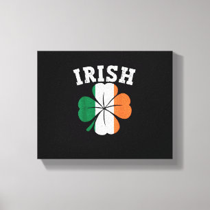 Irisches Kleeblatt Irland Flagge St. Patrick Tag V Leinwanddruck