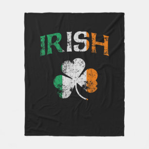 Irisches Kleeblatt Irland Flagge St. Patricks Tag Fleecedecke