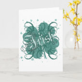 irisches Kleeblatt Karte (Gelbe Blume)