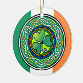 irisches Kleeblatt Keramik Ornament (Links)