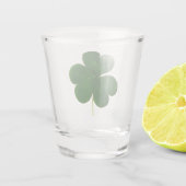 Irisches Kleeblatt-Klee-Irland-Symbol St Patrick Schnapsglas (Rückseite)