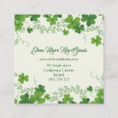 Irisches Kleeblatt (Klee) Quadratische Visitenkarte (Vorderseite)