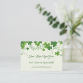 Irisches Kleeblatt (Klee) Visitenkarte (Stehend Vorderseite)