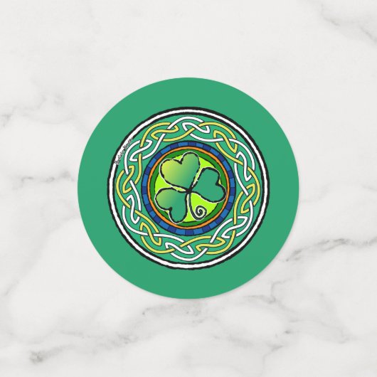 irisches Kleeblatt Konfetti (Klein Vorderseite)