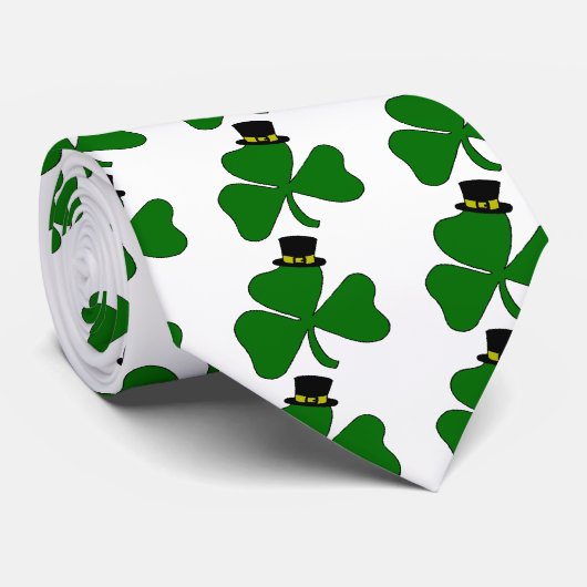 irisches Kleeblatt Krawatte (Gerollt)