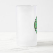 Irisches Kleeblatt-Kreuz Mattglas Bierglas (Mittel)
