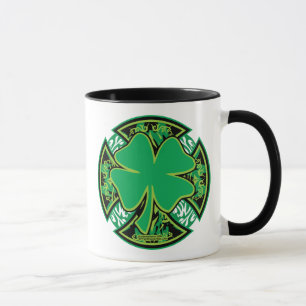 Irisches Kleeblatt-Kreuz Tasse