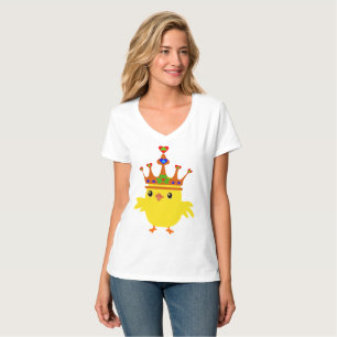 👍 ☘ ❤️ irisches Kleeblatt Kronen-Hühnerrücklauf T-Shirt