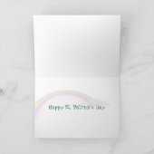 irisches Kleeblatt mit Regenbogen Karte (Innenseite)