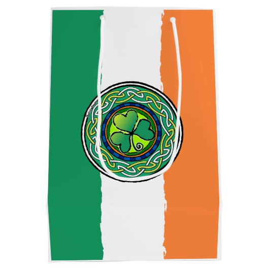 irisches Kleeblatt Mittlere Geschenktüte (Rückseite)