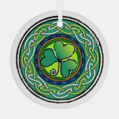 irisches Kleeblatt Ornament Aus Glas (Rückseite)