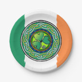 irisches Kleeblatt Pappteller (Vorderseite)