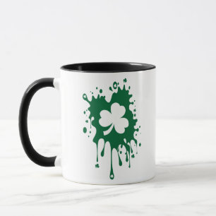 Irisches Kleeblatt Platsch ! Tasse