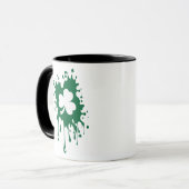 Irisches Kleeblatt Platsch ! Tasse (Vorderseite Links)