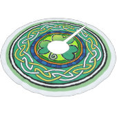 irisches Kleeblatt Polyester Weihnachtsbaumdecke (Schrägansicht)