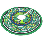 irisches Kleeblatt Polyester Weihnachtsbaumdecke (Schrägansicht)