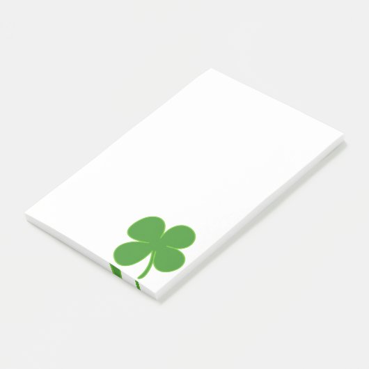 irisches Kleeblatt Post-it Klebezettel (angewinkelt)