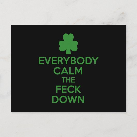 irisches Kleeblatt Postkarte (Vorderseite)