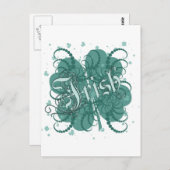 irisches Kleeblatt Postkarte (Vorne/Hinten)