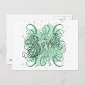 irisches Kleeblatt Postkarte (Vorne/Hinten)