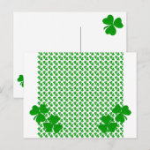 irisches Kleeblatt Postkarte (Vorne/Hinten)
