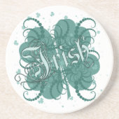 irisches Kleeblatt Sandstein Untersetzer (Vorne)