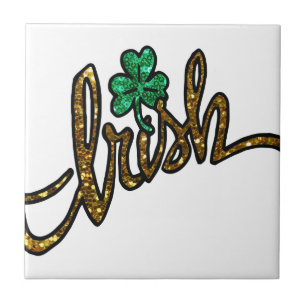 irisches Kleeblatt Shamrock Fliese