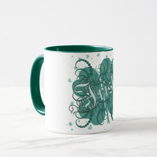 irisches Kleeblatt Tasse (Vorderseite Links)