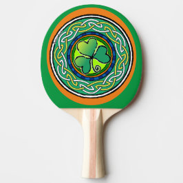 irisches Kleeblatt Tischtennis Schläger