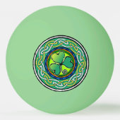 irisches Kleeblatt Tischtennisball (Rückseite)