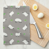 Irisches Kleeblatt-und Schaf-Muster Geschirrtuch (Viertel Falte)