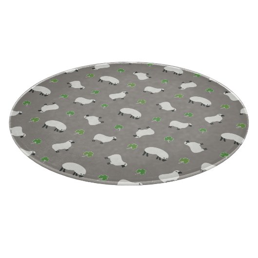 Irisches Kleeblatt-und Schaf-Muster Schneidebrett (Ecke)