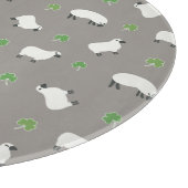 Irisches Kleeblatt-und Schaf-Muster Schneidebrett (Ecke)