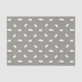 Irisches Kleeblatt-und Schaf-Muster Seidenpapier (Vorderseite)